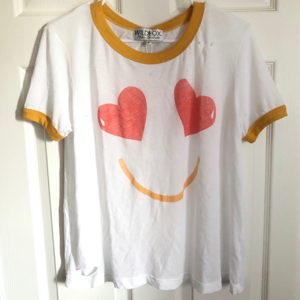 Wildfox | Heart Eyes Ringer Tee